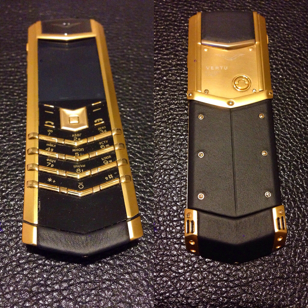 VERTU S Design Gold, арт-тюннг телефона, позолота