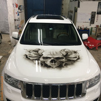 Airbrushing jeep